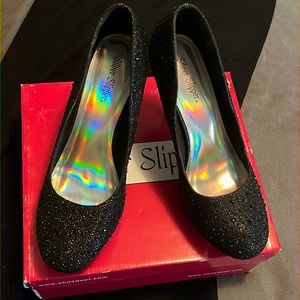 Black Rhinestone Heels